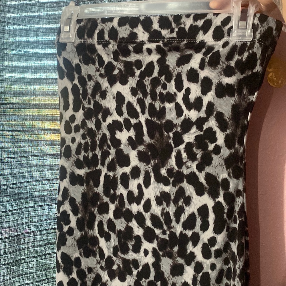 Black cheetah print dress size small stretchy material